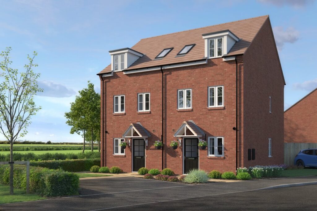 Illustrative exterior of new homes at Upwell Meadows