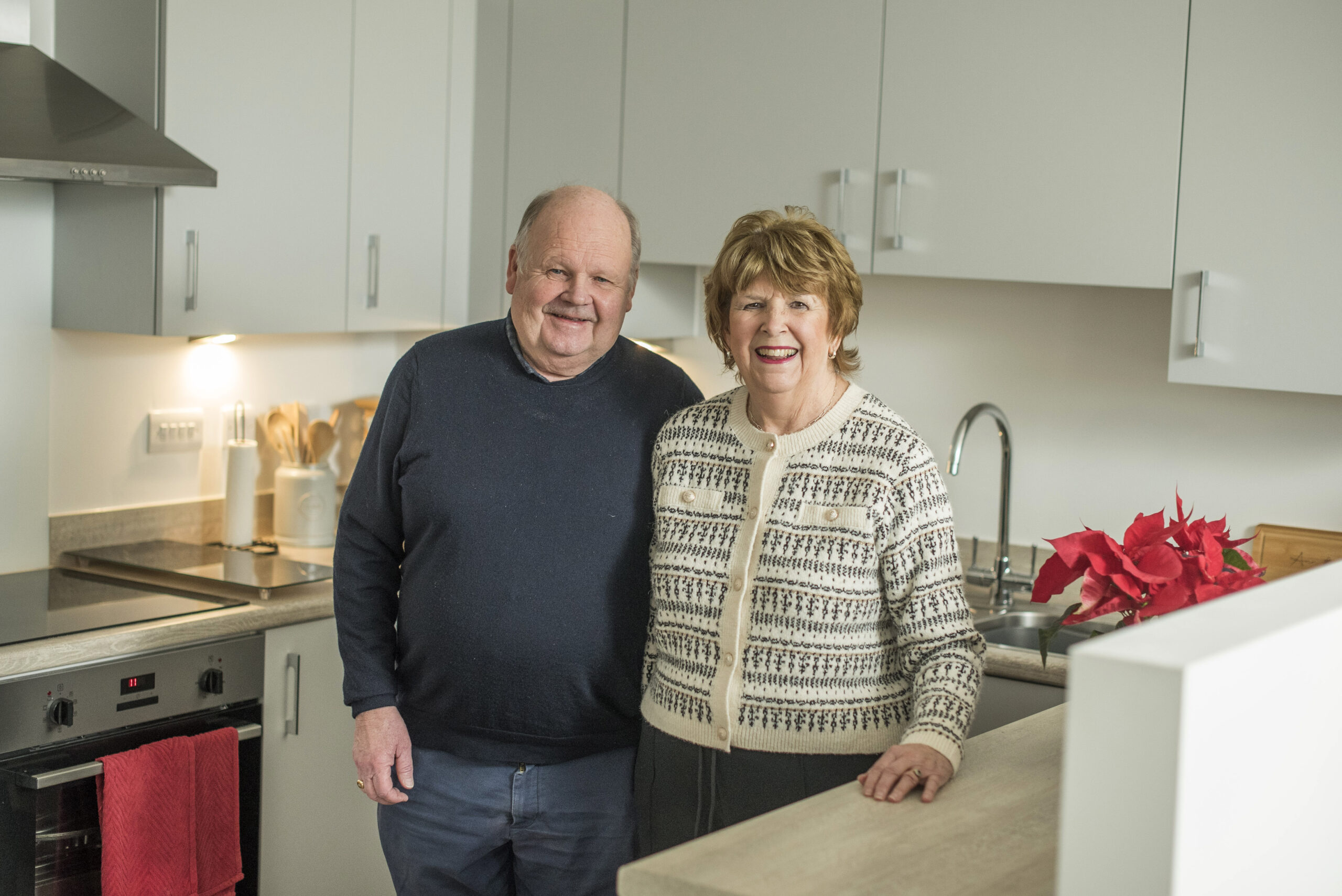 Steven and Ann standing at their kitchen counter