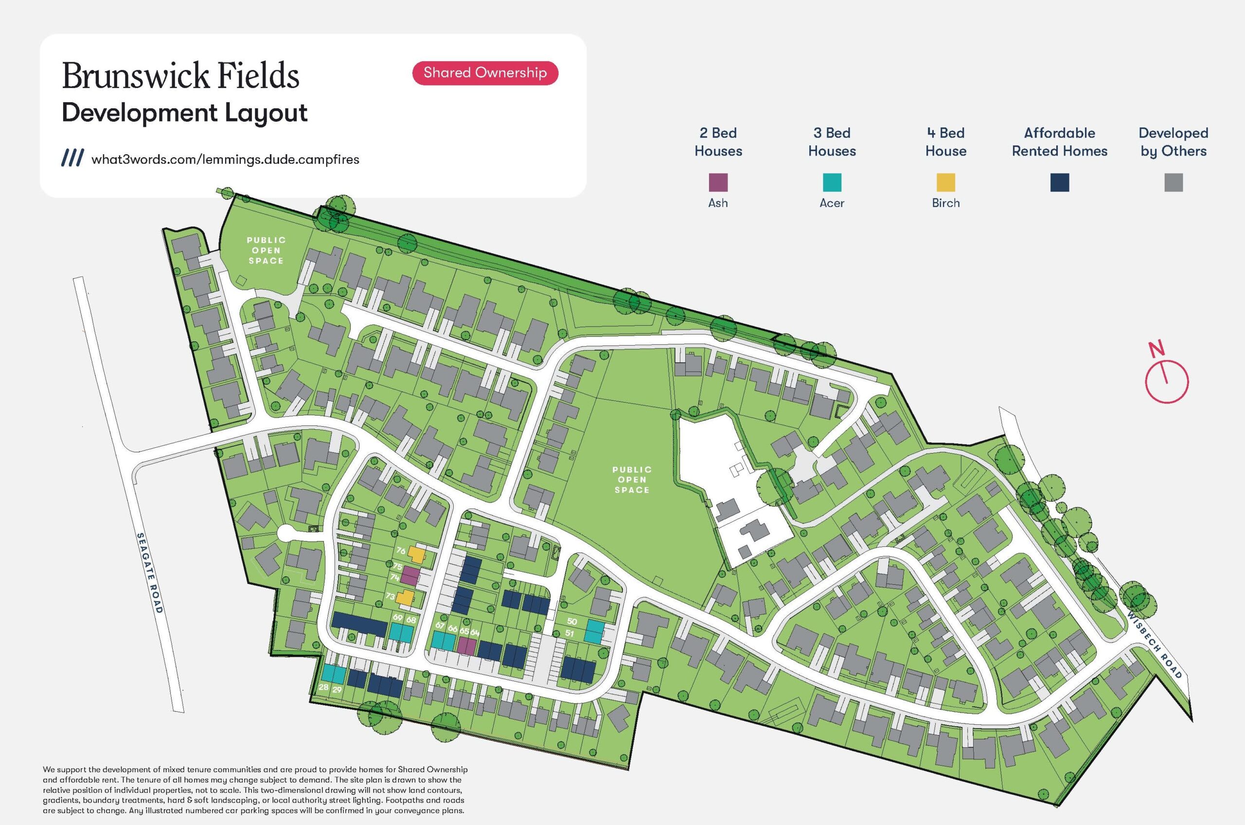 Site plan for Brunswick Fields