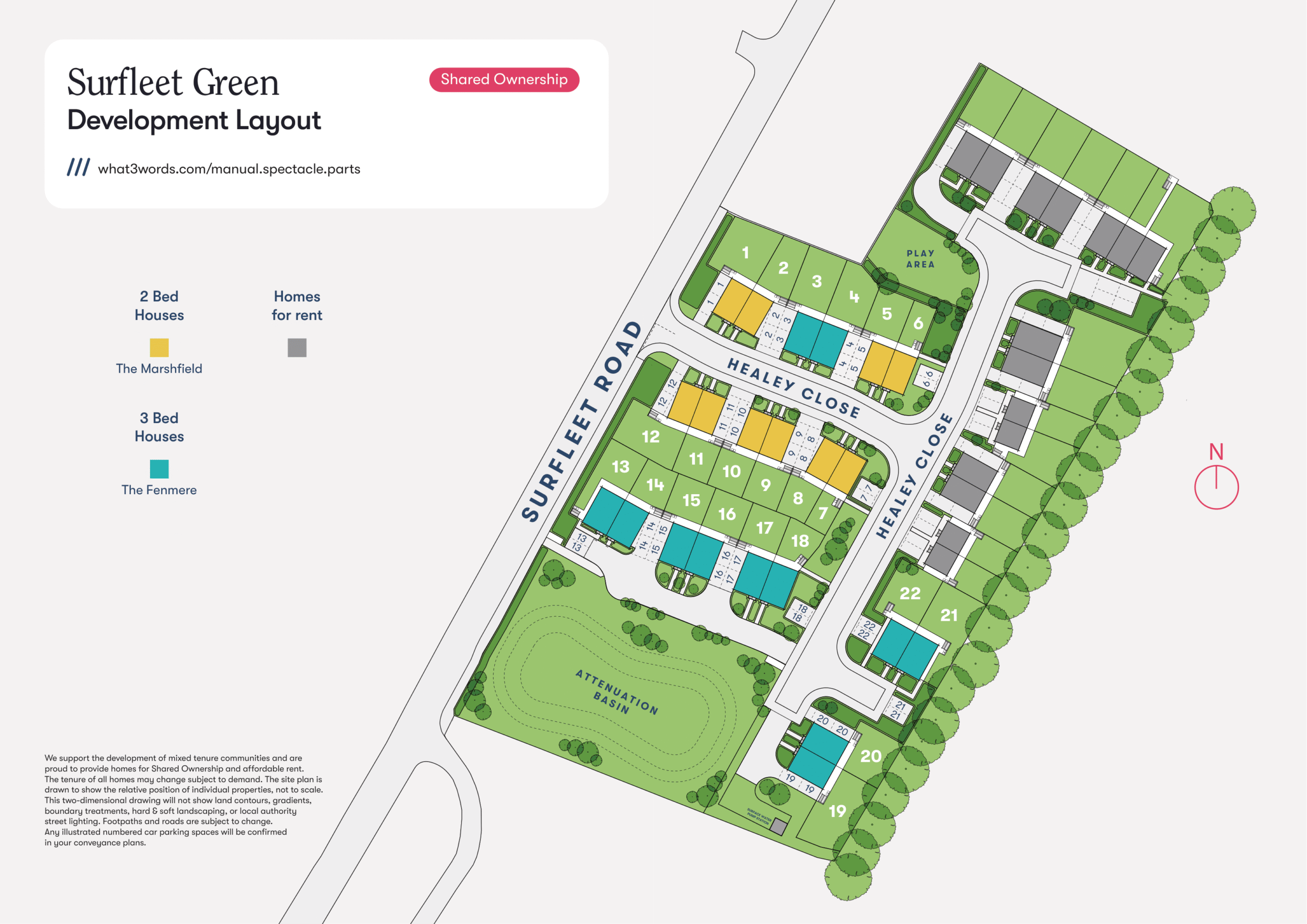 Site plan for Surfleet Green
