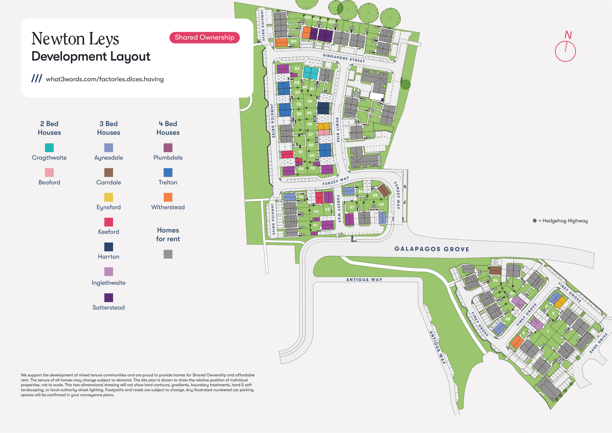 Site plan for Newton Leys